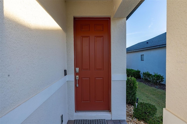 view of doorway to property