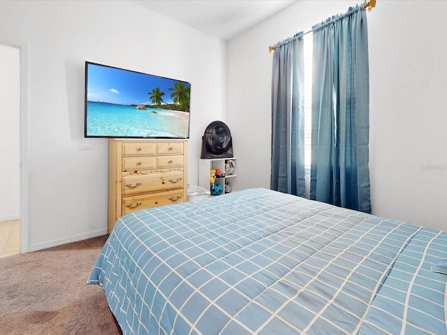 view of carpeted bedroom