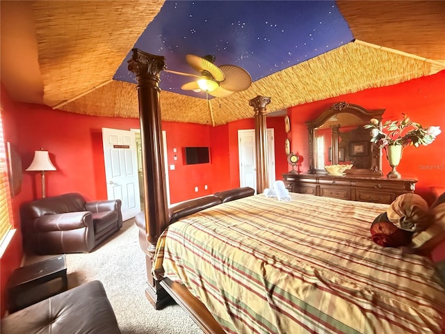 8557 La Isla Dr, Kissimmee, FL 34747 - carpeted bedroom with vaulted ceiling
