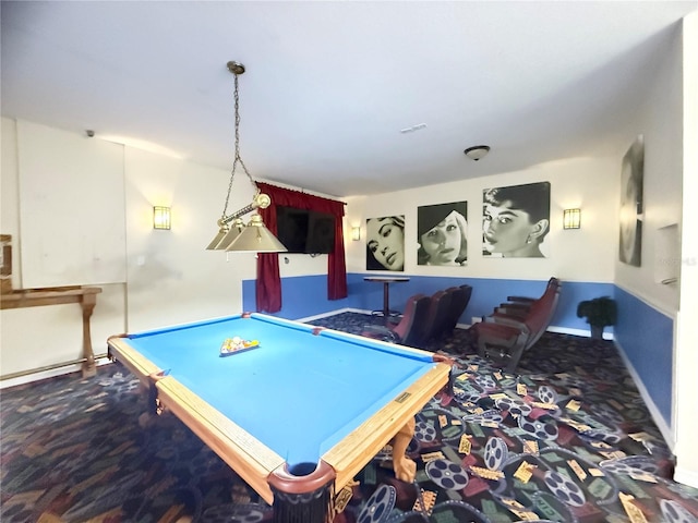 8557 La Isla Dr, Kissimmee, FL 34747 - rec room with carpet floors, billiards, and baseboards