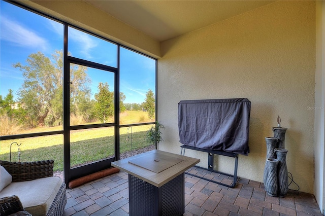 view of sunroom