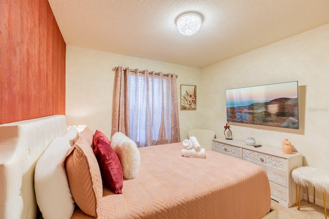 bedroom featuring a textured ceiling