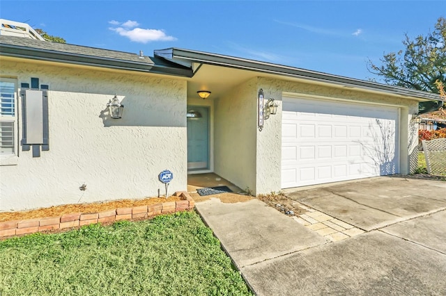 property entrance featuring a garage