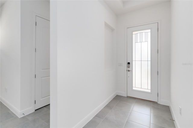 view of tiled foyer