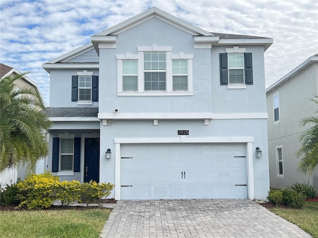 view of front of home featuring a garage