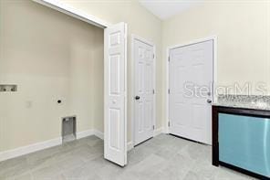 laundry area featuring electric dryer hookup