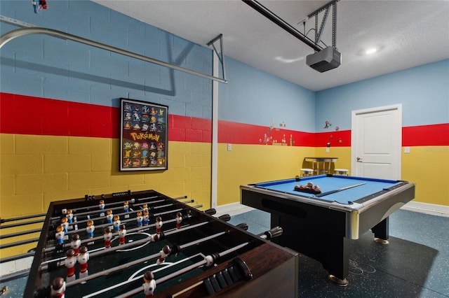 game room with billiards