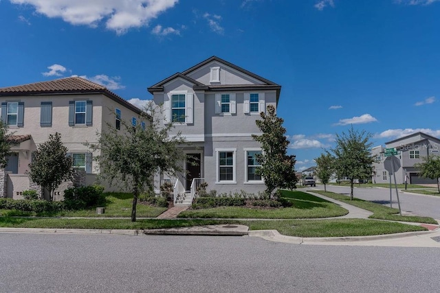 view of front of house with a front yard