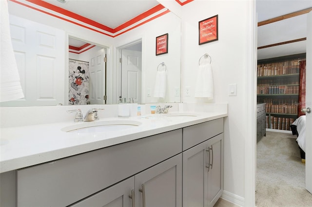 bathroom with vanity