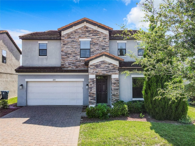 view of front of home featuring a garage