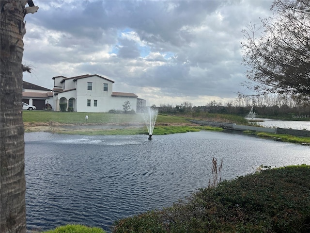 view of water feature