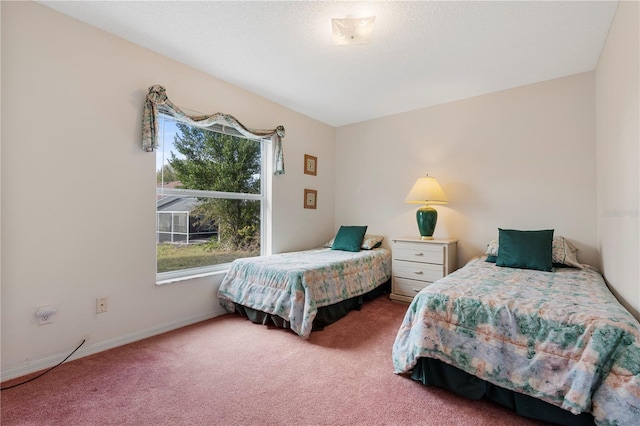 bedroom featuring carpet