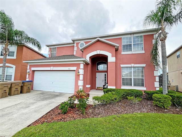 front of property featuring a garage