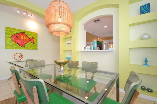 view of tiled dining area