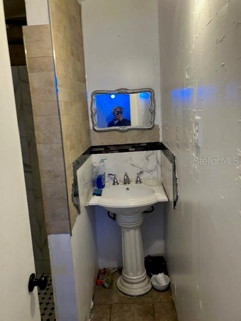 bathroom featuring tile patterned flooring