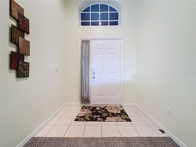 view of tiled entryway