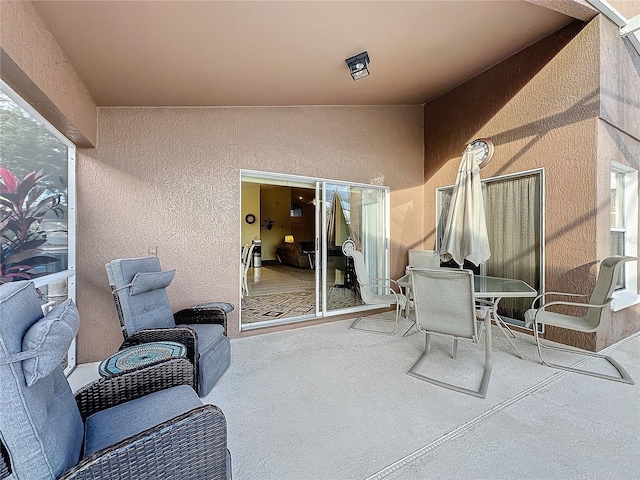 view of patio / terrace featuring a balcony