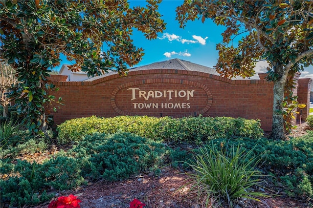 view of community sign