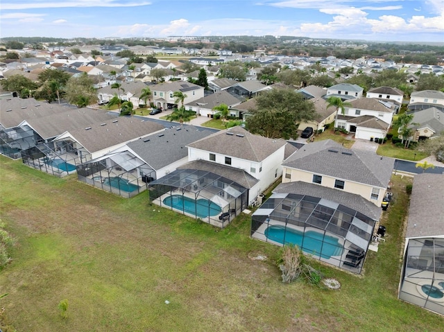 256 Lancaster Dr, Davenport, FL 33897 - aerial view of residential area featuring a pool area