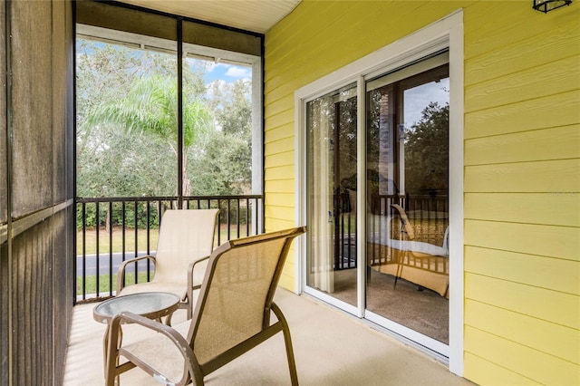 view of sunroom