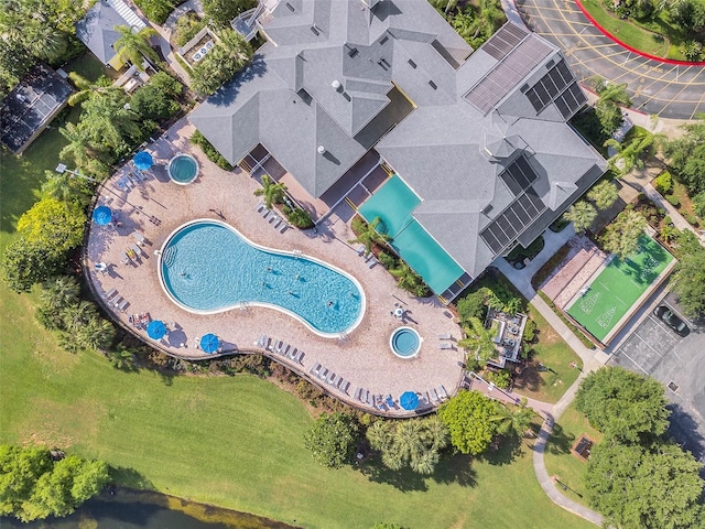 birds eye view of property