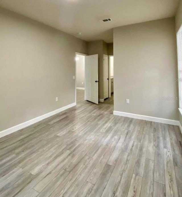 empty room featuring light hardwood / wood-style flooring