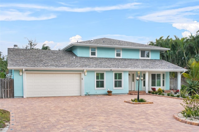 view of front of home featuring a garage