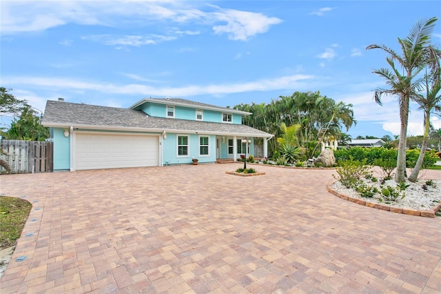 view of front of house featuring a garage