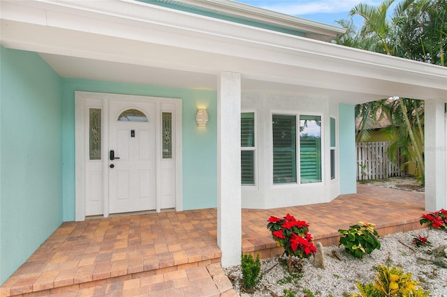 view of doorway to property