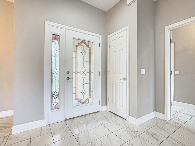 view of entrance foyer