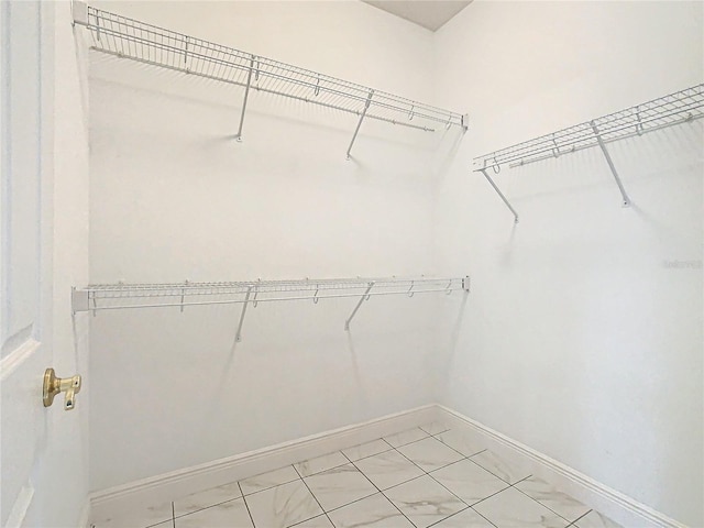 view of walk in closet