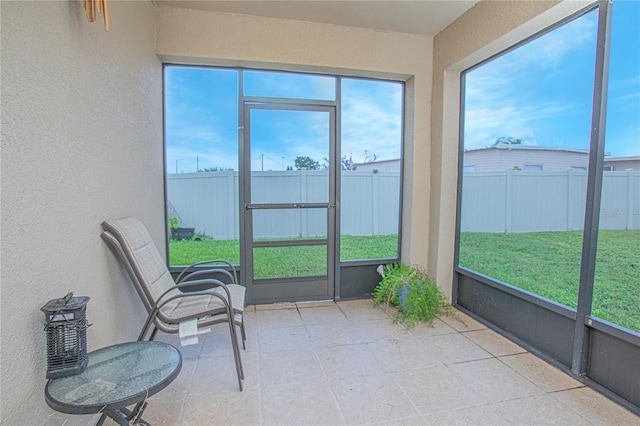 view of sunroom / solarium