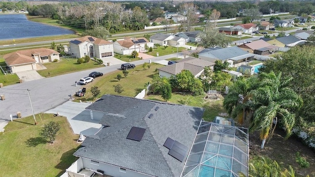 aerial view with a residential view