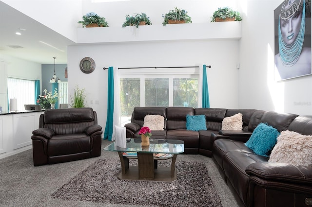 view of carpeted living room