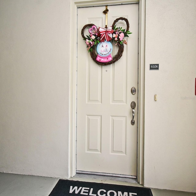 view of doorway to property