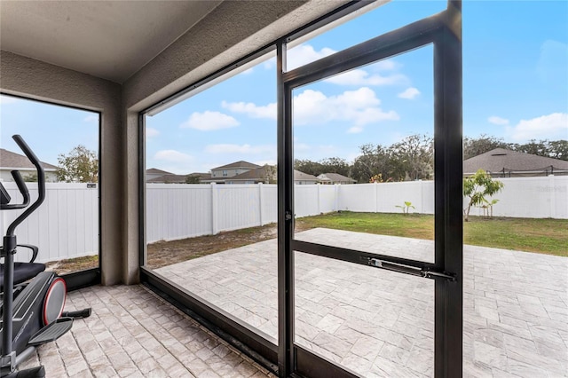 view of sunroom / solarium