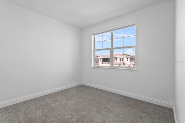 spare room featuring carpet flooring