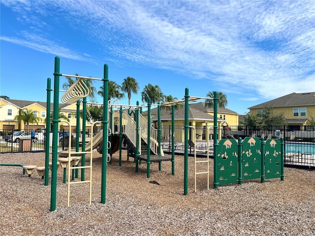 view of jungle gym