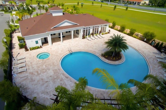 view of pool with a patio area