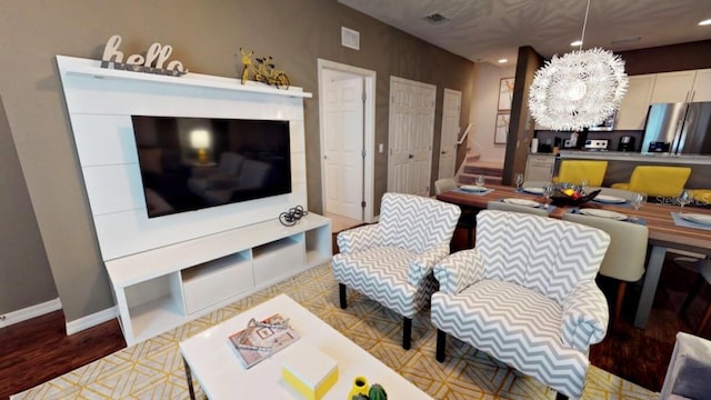 living room with breakfast area