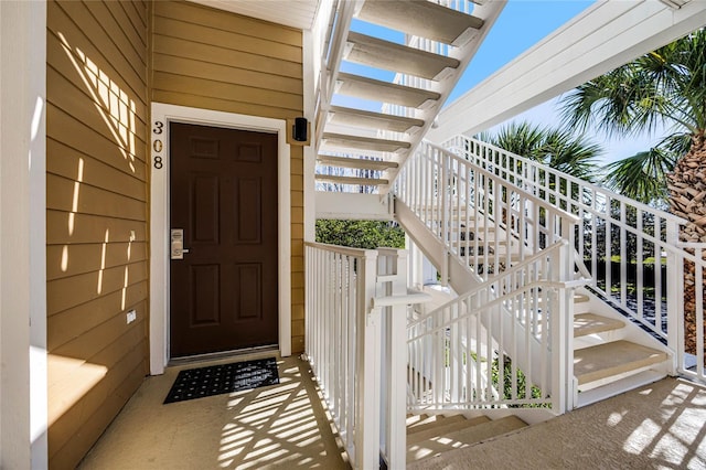 view of doorway to property