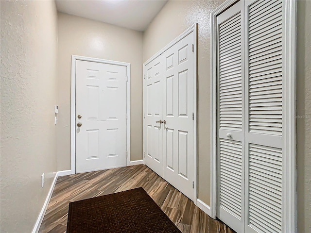 entryway featuring dark hardwood / wood-style floors