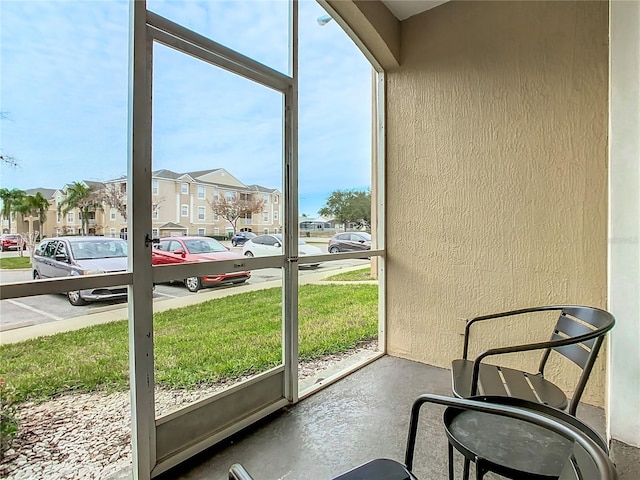 view of sunroom