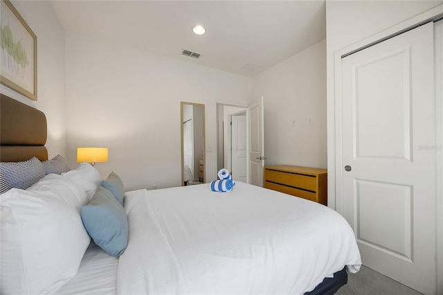 bedroom featuring a closet