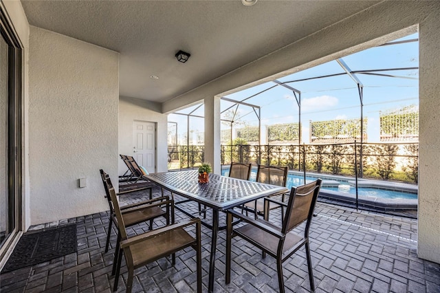 view of sunroom