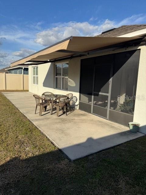 rear view of house with a patio area