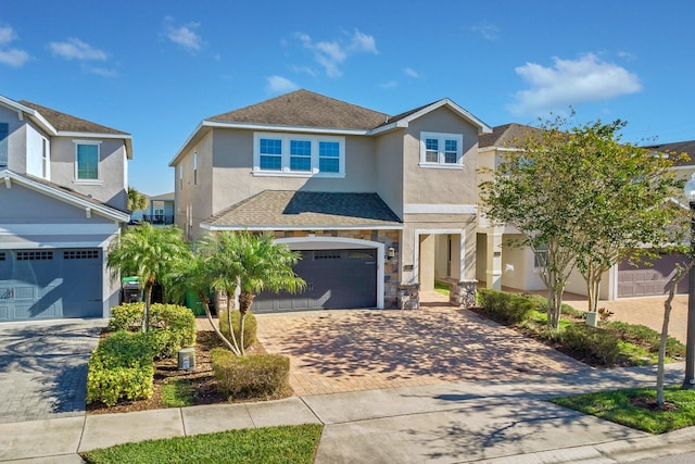 view of front of house featuring a garage