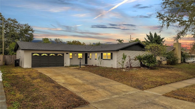 ranch-style house with a garage