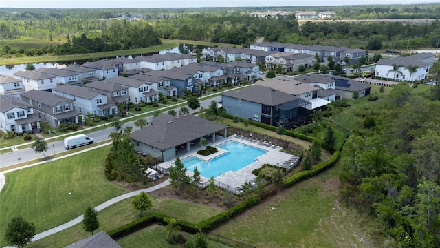 birds eye view of property