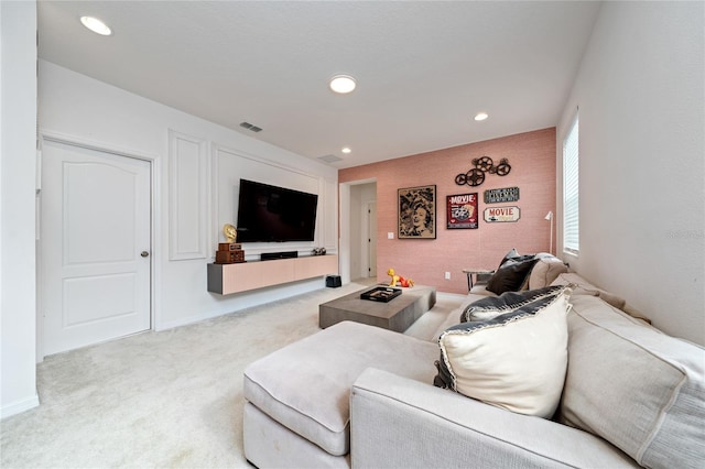 view of carpeted living room